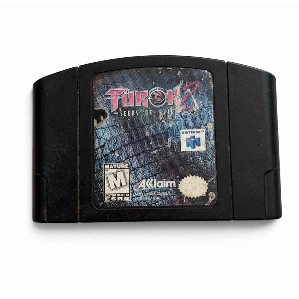 Turok 2: Seeds of Evil (Nintendo 64 N64, 1998) Cartridge Only Black READ